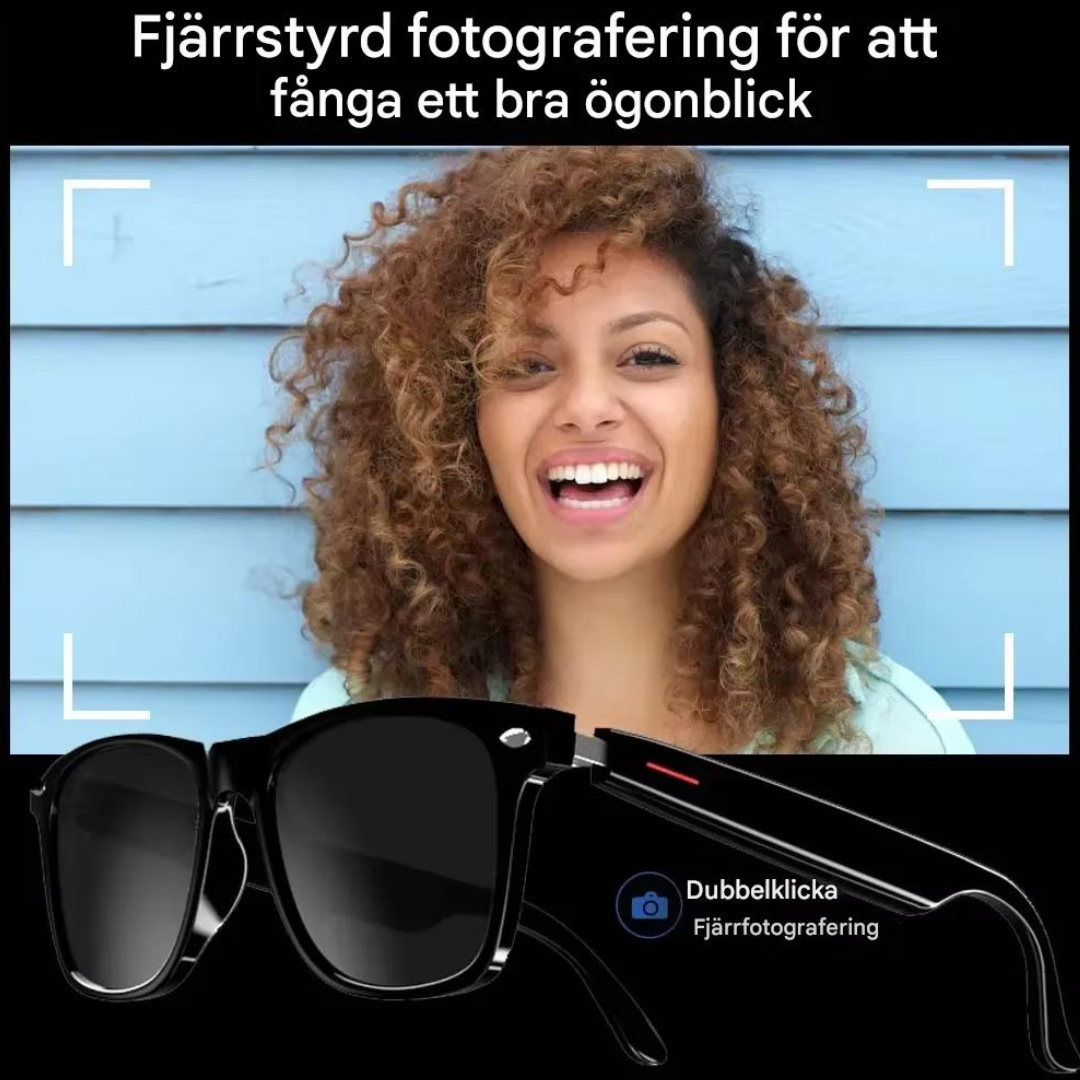 NeoShade - Smarta Glasögon med Inbyggda Högtalare, Mikrofon och Polariserade Linser som Filtrerar Blått Ljus