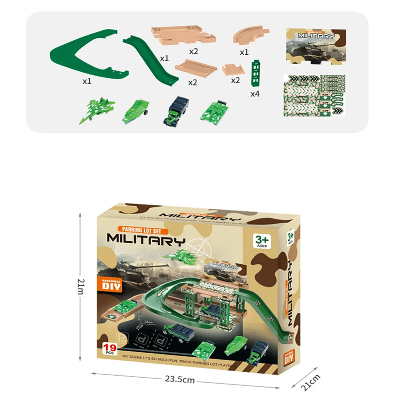 Bil Parkeringshus Leksaksset – Fri Montering med Flera Leksaksbilar och Olika Stilar