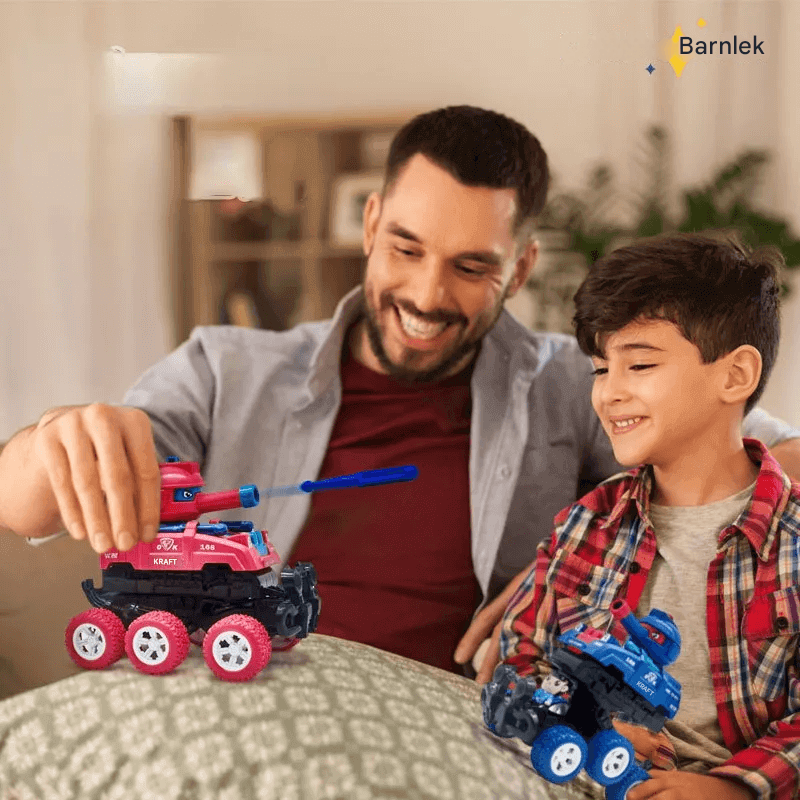 Mini-Tank Leksak – Sexhjulig, Glidande och Tyst Mini Tank för Barns Fantasilek