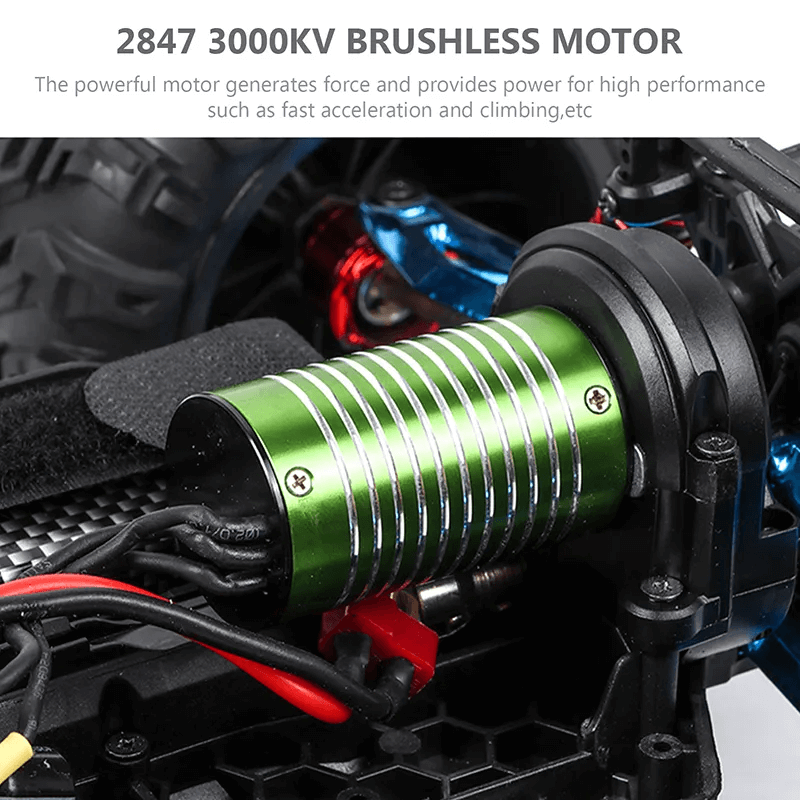 2.4G 4WD Brushless RC Car - High Speed Off-Road Racing Vehicle with 80 km/h