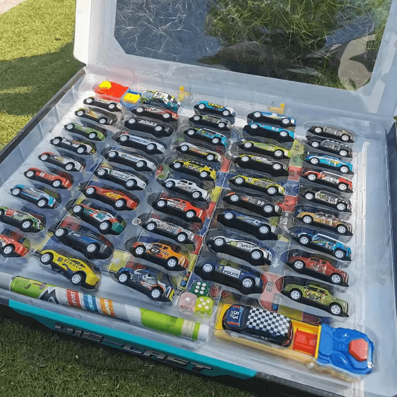 Barnens Mini Racingbilar Set – Robust Konstruktion och Återfjädring