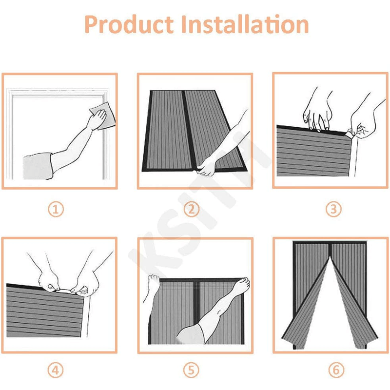 Magnetisk Myggnät för Dörr med Automatisk Stängning | Insektsnät med Magnetlås – Myggskydd för Altan, Balkong & Entré (Flera Storlekar)