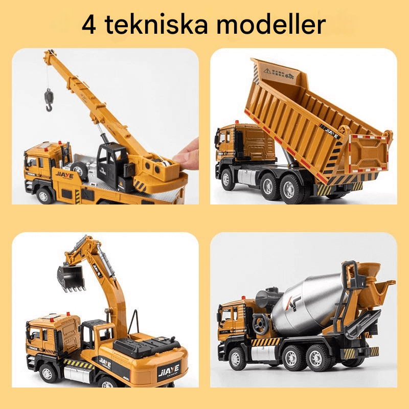 Bilmodell 1:50 med Ljus- och Ljudeffekter – Interaktiv Leksak för Barn