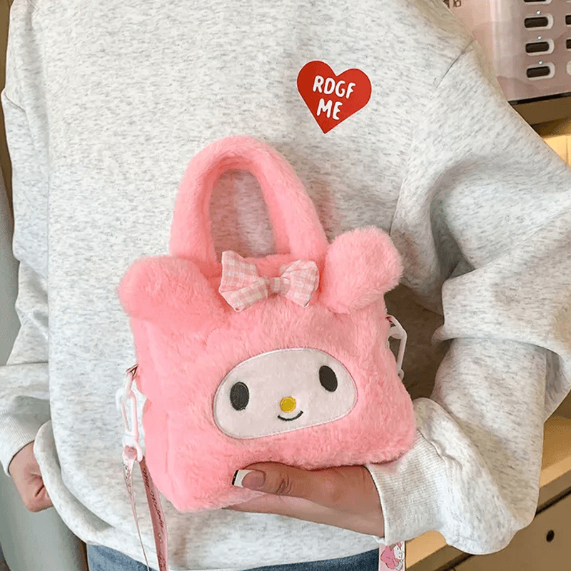 Sanrio Plyschväska – Bedårande Handväska med Cinnamoroll, Melody & Kuromi