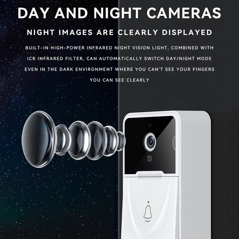 Smart trådløs dørklokke med kamera – WiFi-videodørklokke