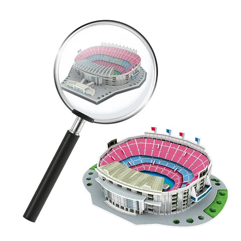 Miniatyr Fotbollsplan 3D Pussel – Realistisk Stadion, Utbildande & Rolig Leksak