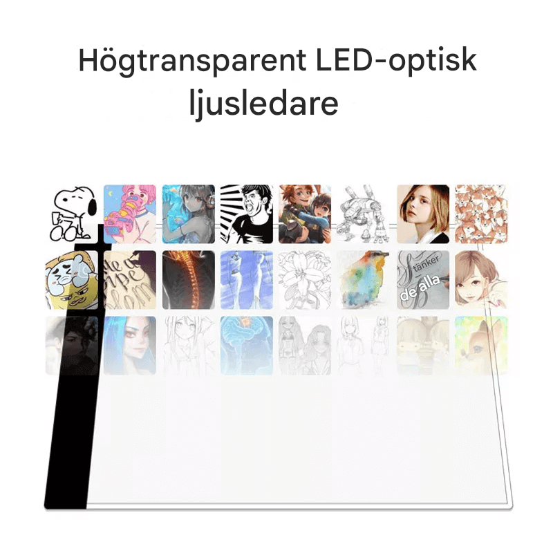 LED-upplyst Ritplatta – Perfekt för Barns Konstnärliga Utforskning