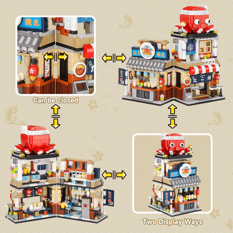 Japanese Street Mini Building Blocks - DIY Model