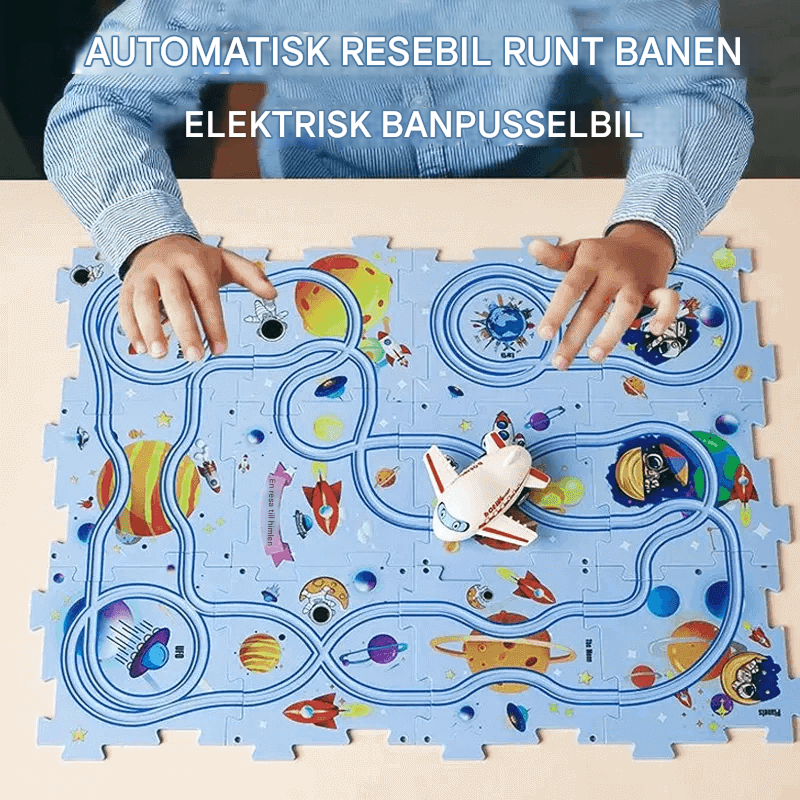 Pussel Järnväg Leksak – Gör-det-själv Set med Motorisk och Kreativ Lek för Barn