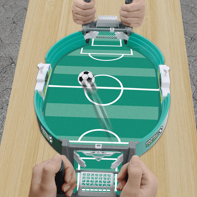 Bordsfotboll Spel för Barn & Vuxna – Mini Fotbollsspel i Trä & ABS | Interaktivt 2-i-1 Brädspel för 2–4 Spelare