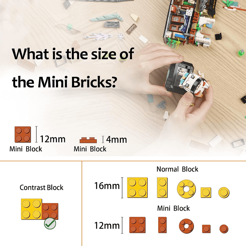 Japanese Street Mini Building Blocks - DIY Model