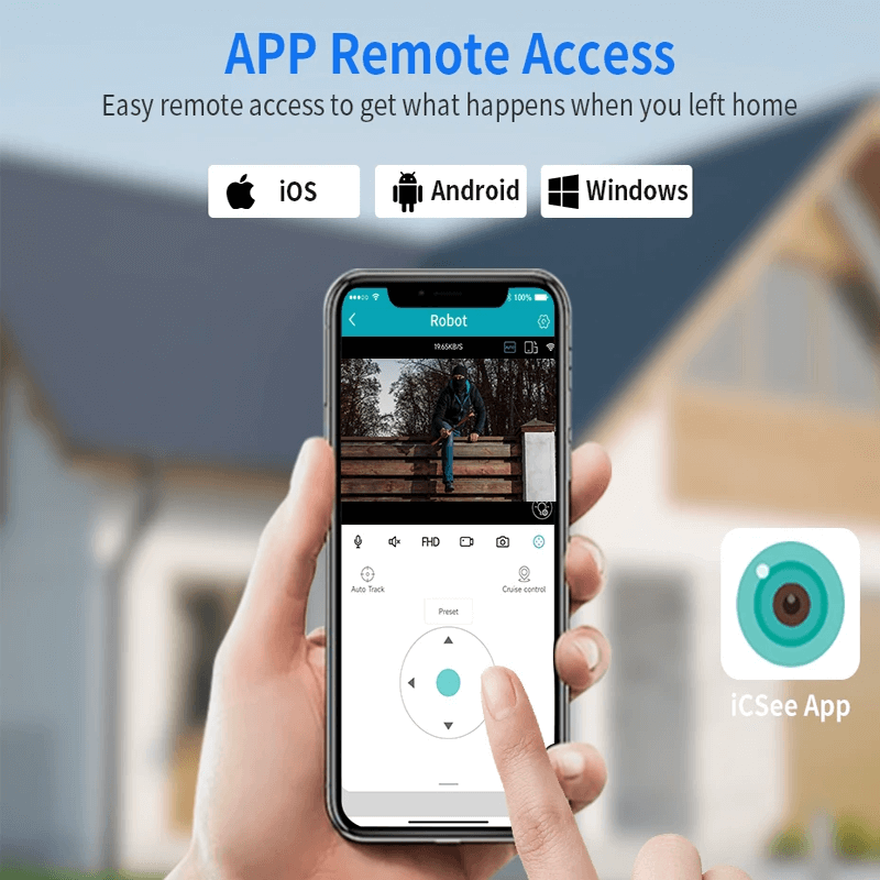 Smart WiFi Security Camera - With Infrared Night Vision, APP & AI
