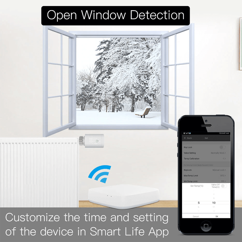 Smart termostatventil med WiFi – Styring af radiator og element via app