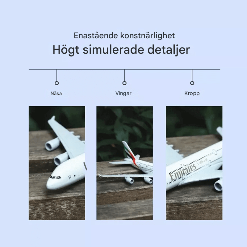 Samlarflygplan i Metall 1:400 – Perfekt Gåva för Barn och Vuxna