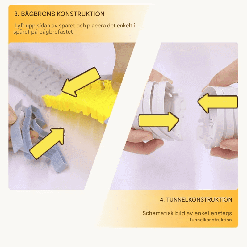 Ingenjörsbilbana – Byggbar Racerbana med Mini Ingenjörsbilar för Barn