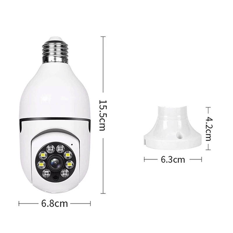 5G WiFi Surveillance Camera in Lamp Format - Wireless Smart Motion Sensor
