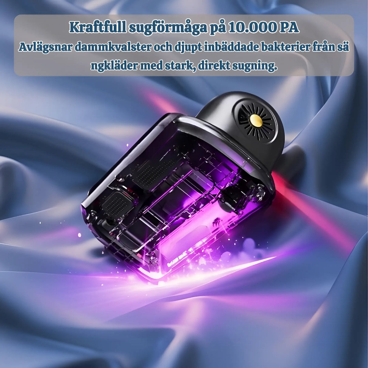 PureVac - 10kPa Sladdlös Handhållen Dammsugare för Madrass och Kvalster