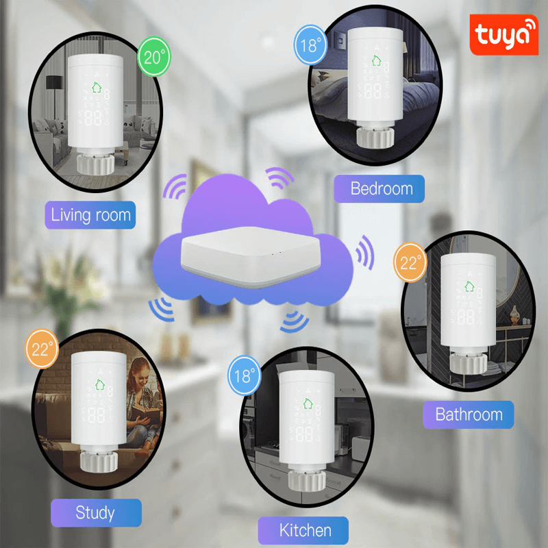 Smart termostatventil med WiFi – Styring af radiator og element via app