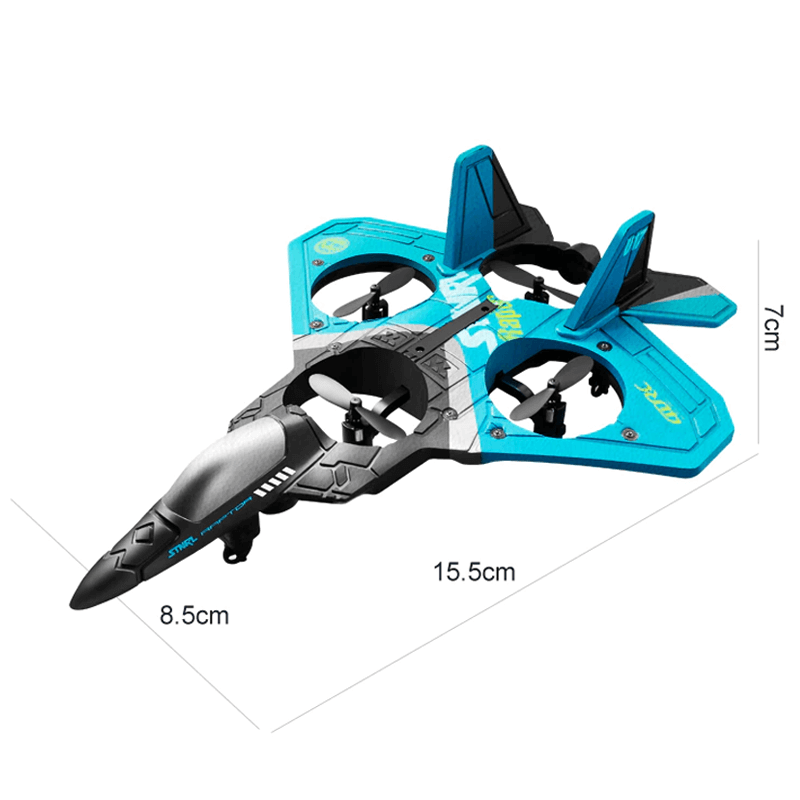 RC Stridsflygplan i Tåligt EPP Skum med LED-ljus | Fjärrstyrt Flygplan 2.4GHz för Nybörjare & Barn – Modellflyg med 360° Loop & Lång Flygtid