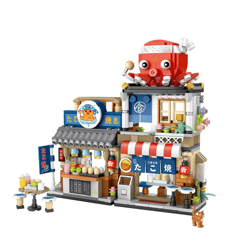 Japanese Street Mini Building Blocks - DIY Model