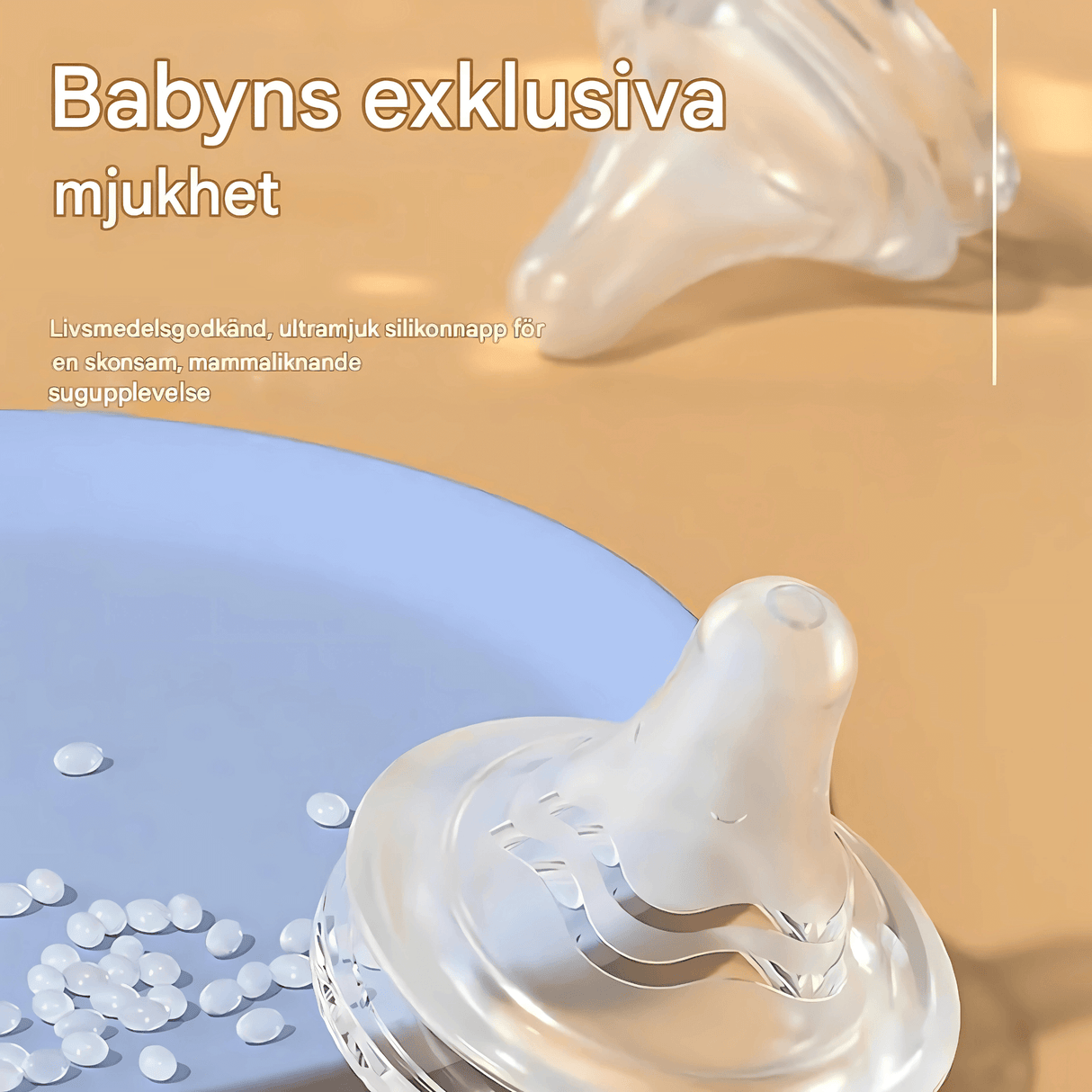 BabyFlow – Anti-kolik-sutteflaske i glas med blød silikonesut og design med kontrolleret flow
