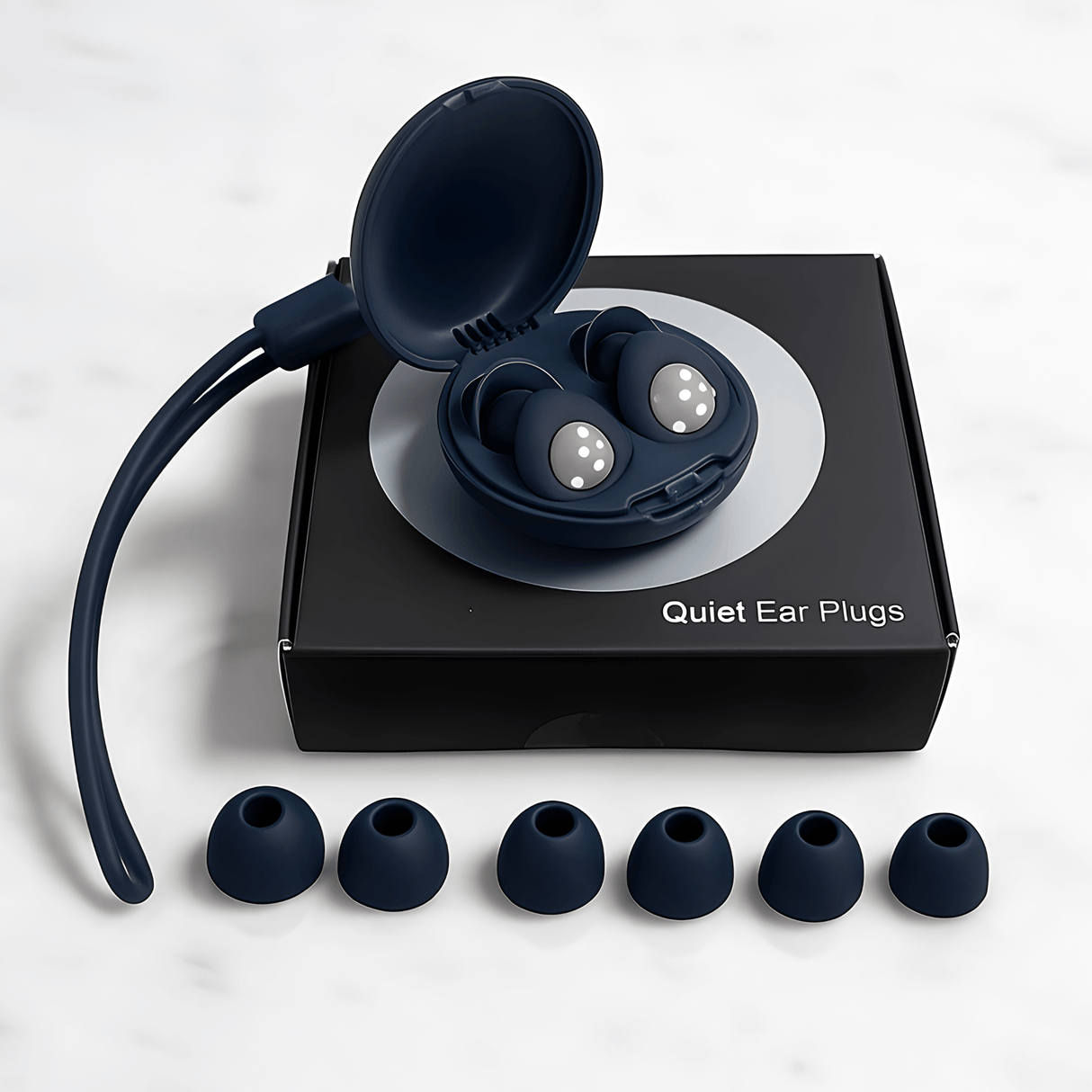 SilenEase - Soft Reusable Silicone Earplugs for Sleep, Travel & Concentration