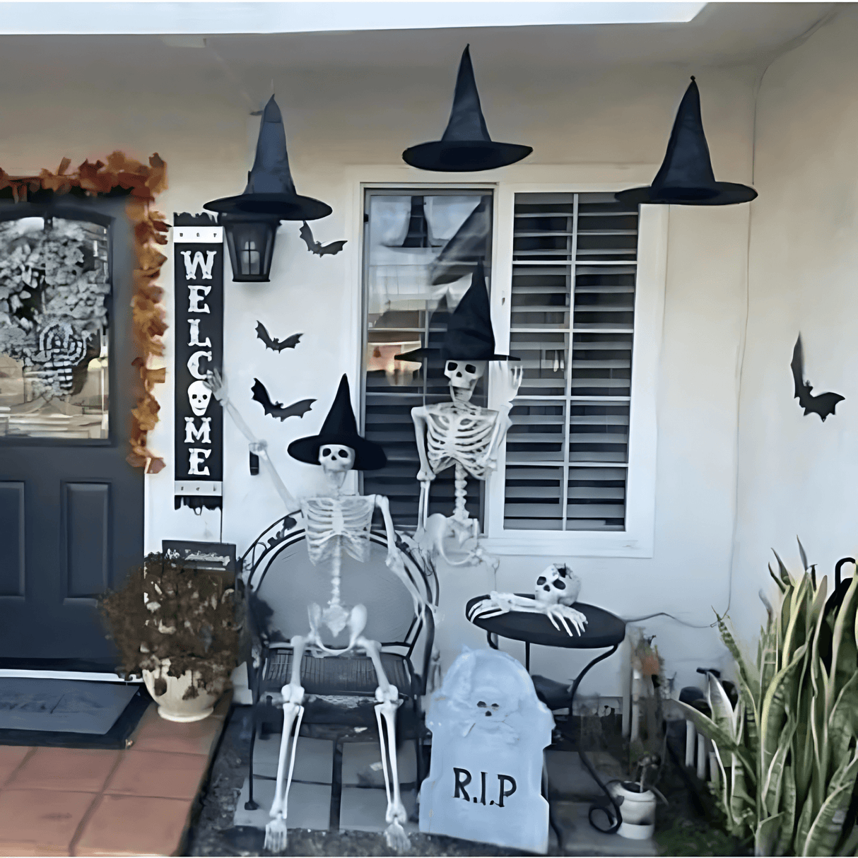 WitchGleam – Hopfällbar Halloweenhäxhatt i Svart Polyester för Maskerad, Party & Dekoration