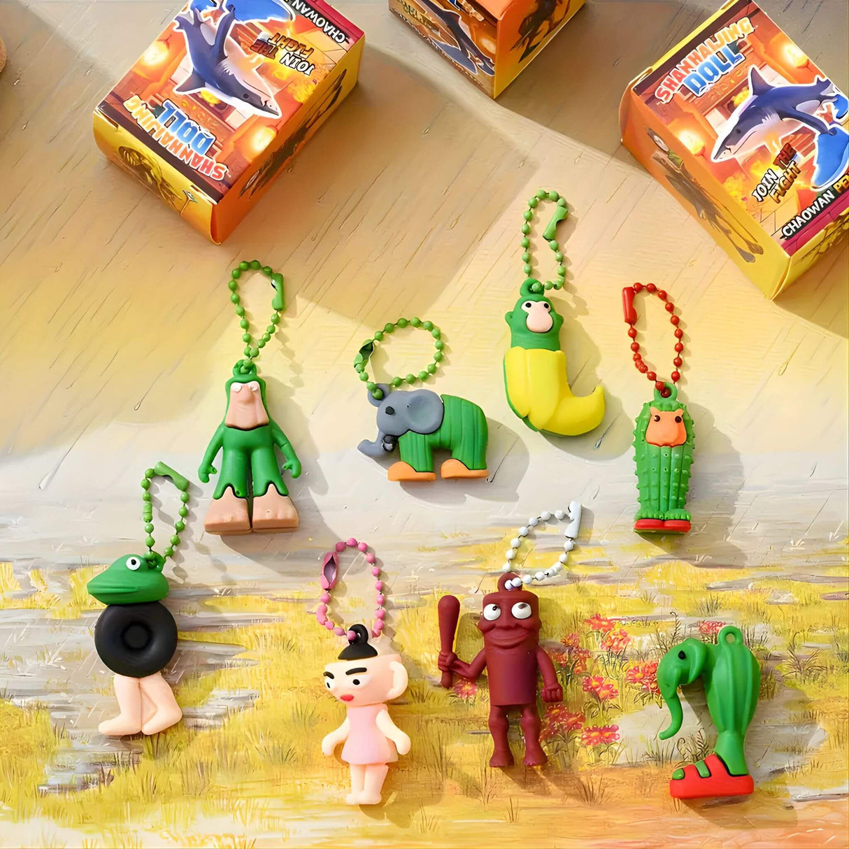 RotBox – 24 st Italienska Mindrot-karaktärer Nyckelringar & Samlarfigurer i Mystery Box