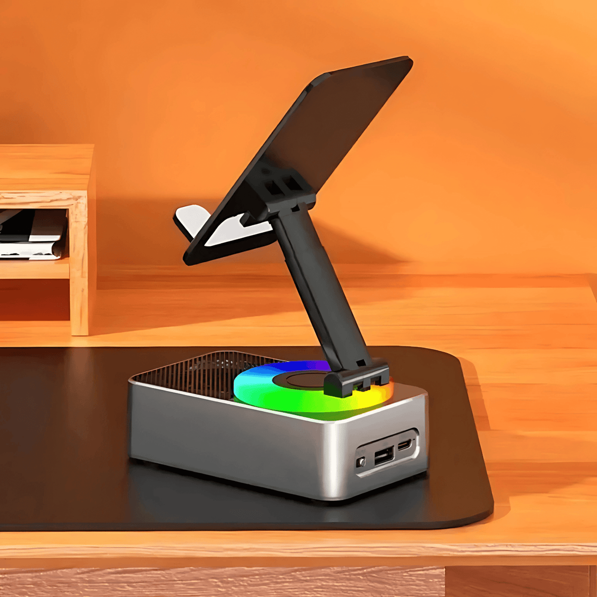 EchoStand – 5-i-1 Trådlös Bluetooth Högtalare, Mobilhållare & Powerbank för Resa, Hem och Fest