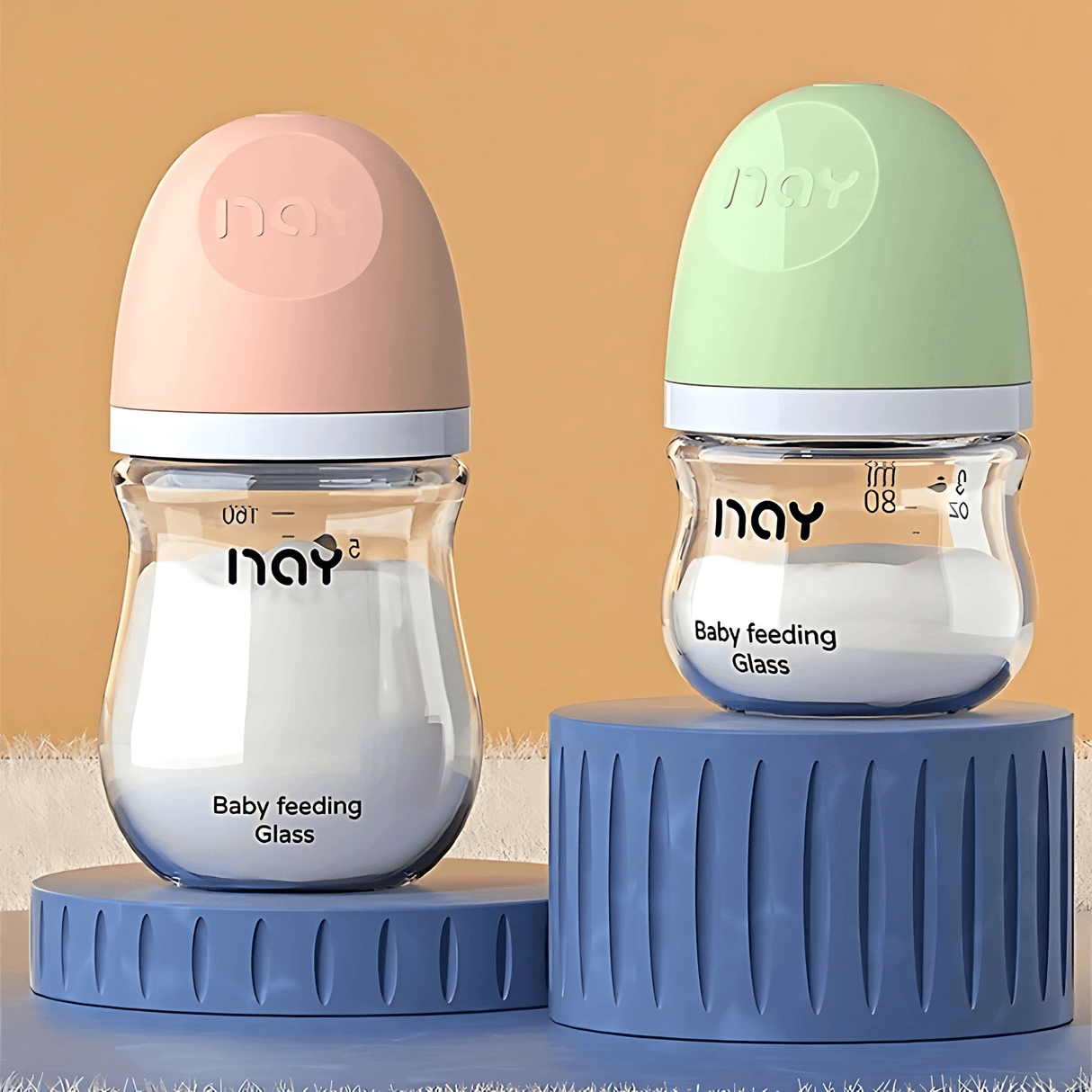 BabyFlow – Anti-kolik-sutteflaske i glas med blød silikonesut og design med kontrolleret flow