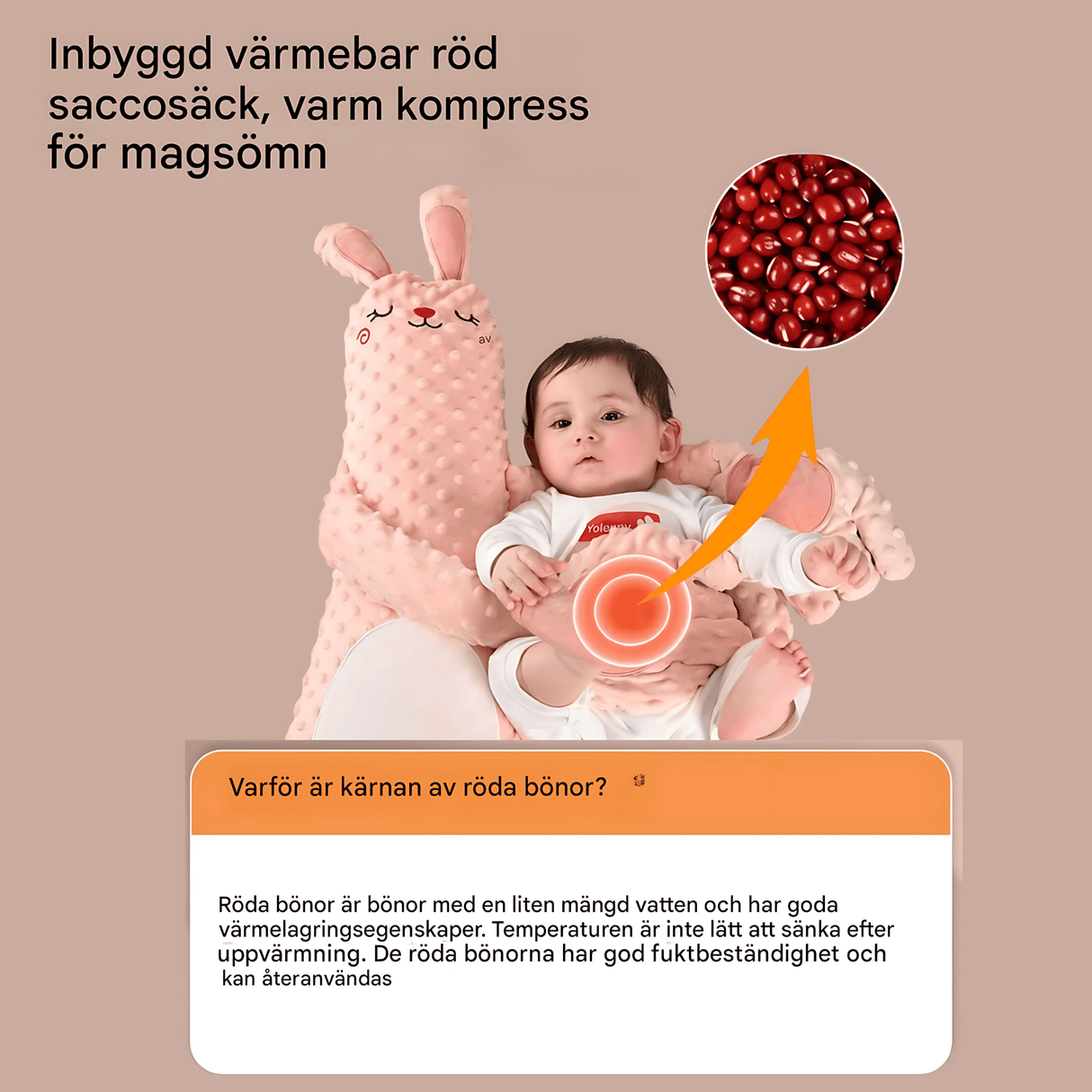 CuddleNest – Multifunktionell Barnsömn Docka med Trygghetskänsla, Värme, Musik och Flappande Fingrar