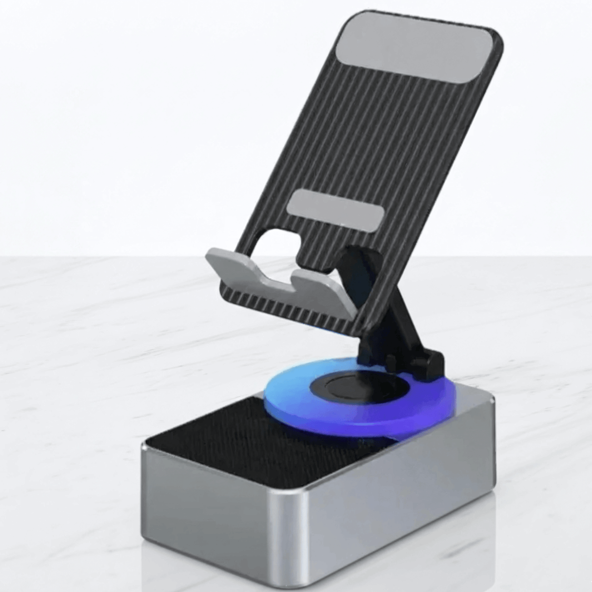 EchoStand – 5-i-1 Trådlös Bluetooth Högtalare, Mobilhållare & Powerbank för Resa, Hem och Fest