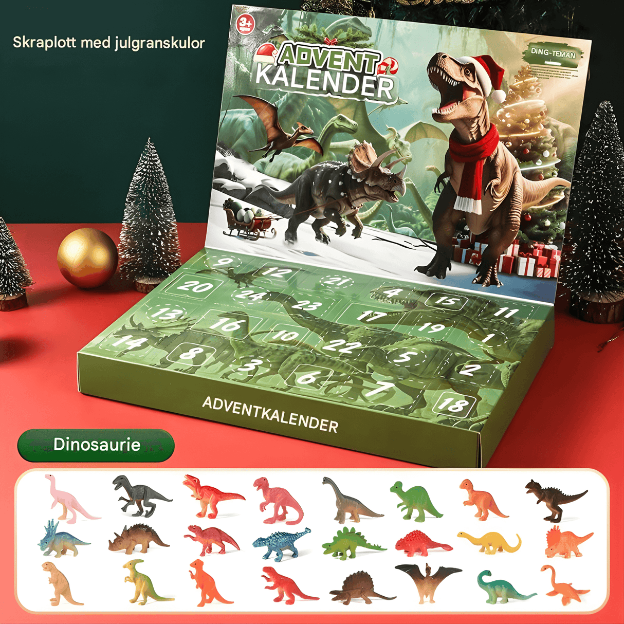 DinoBlaze - Christmas Calendar with Dinosaurs | 24 Surprises with Brilliant & Classic Dinosaurs for Kids