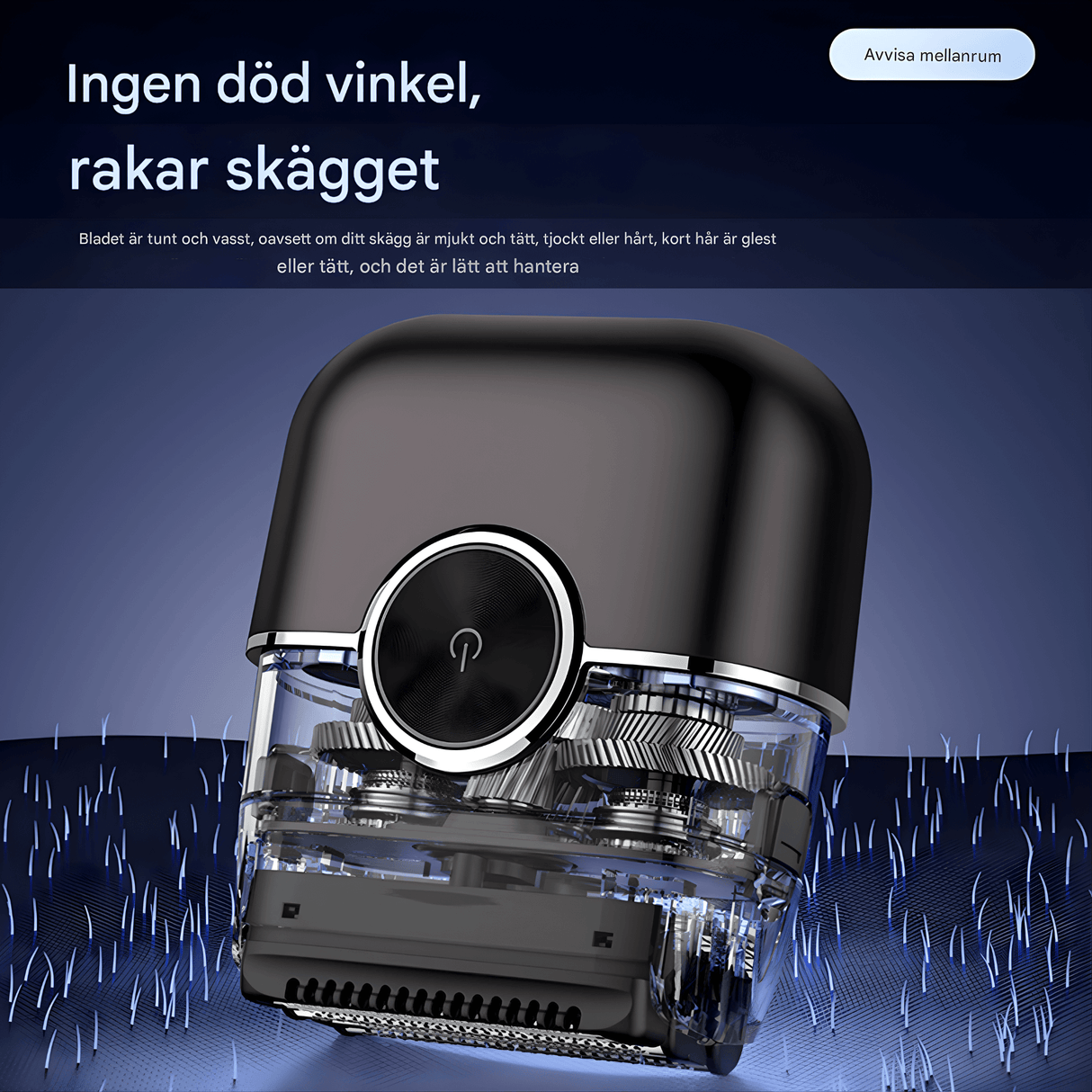 TrimPro - Bærbar elektrisk barbermaskine med 4-bladssystem & Vaskbart design til krop og ansigt