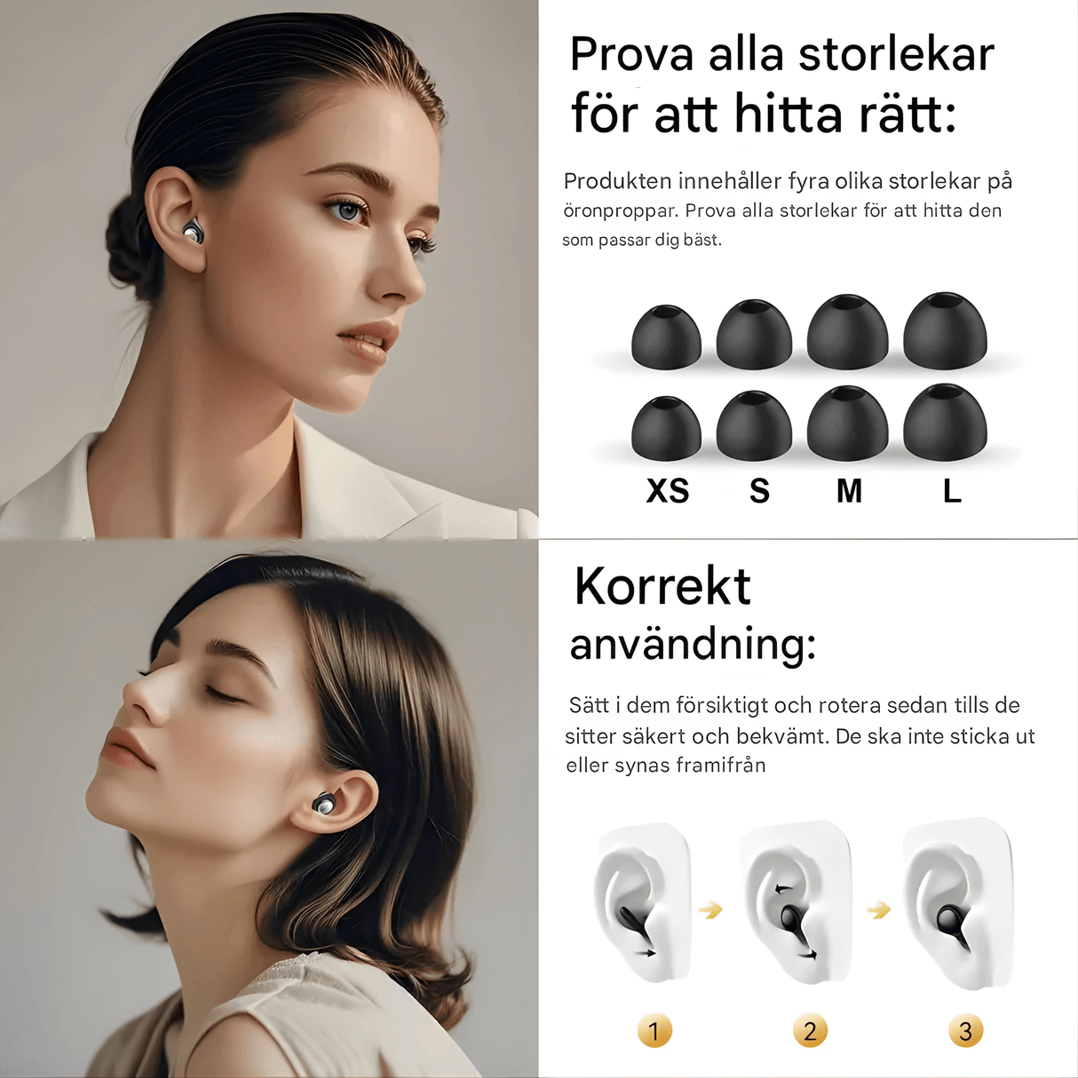 SilenEase - Soft Reusable Silicone Earplugs for Sleep, Travel & Concentration