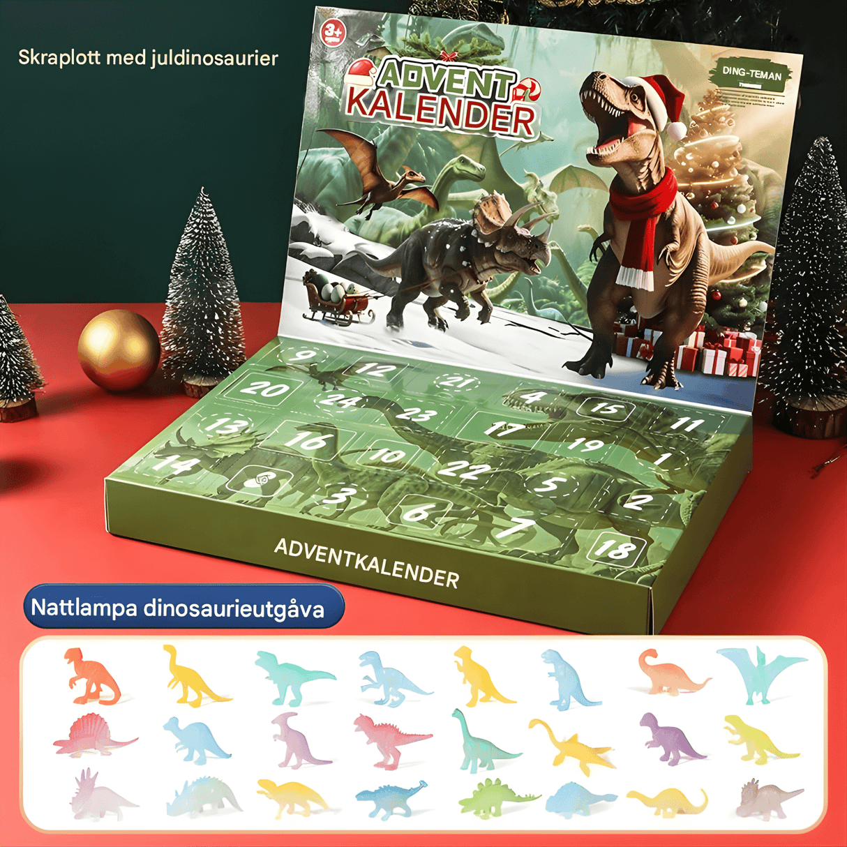 DinoBlaze - Christmas Calendar with Dinosaurs | 24 Surprises with Brilliant & Classic Dinosaurs for Kids