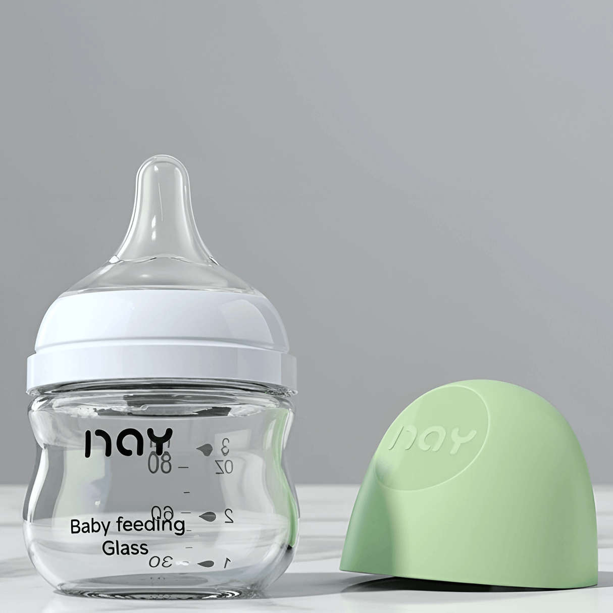 BabyFlow – Anti-kolik-sutteflaske i glas med blød silikonesut og design med kontrolleret flow