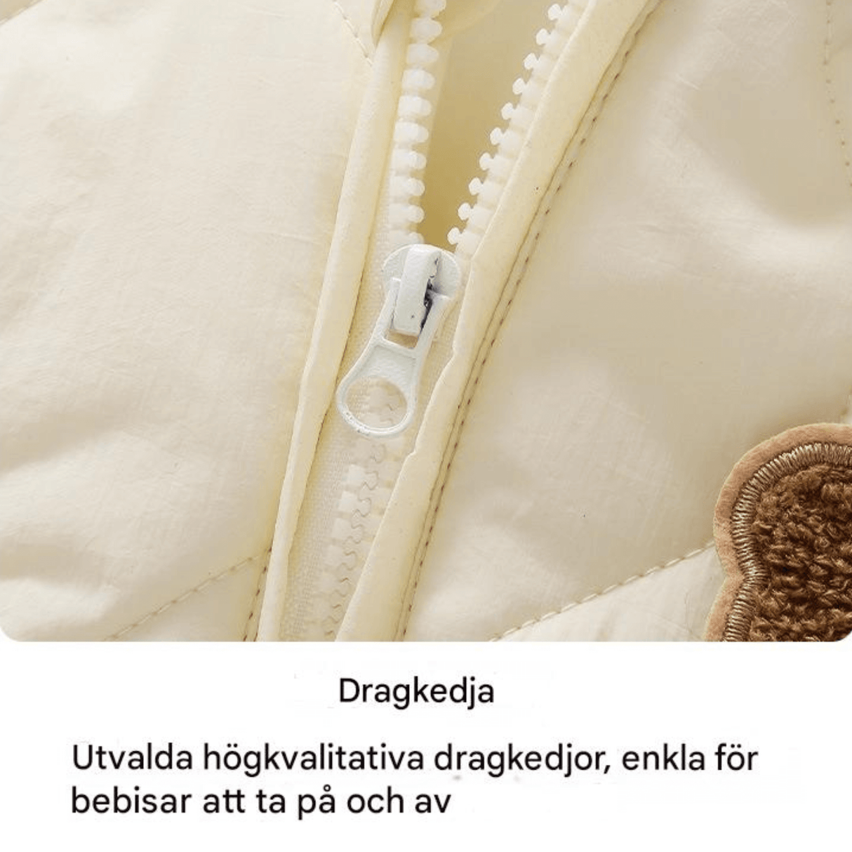 CuddleWear – Varm babyjumpsuit med fleecefor og brugervenlig lynlås til efterår og vinter