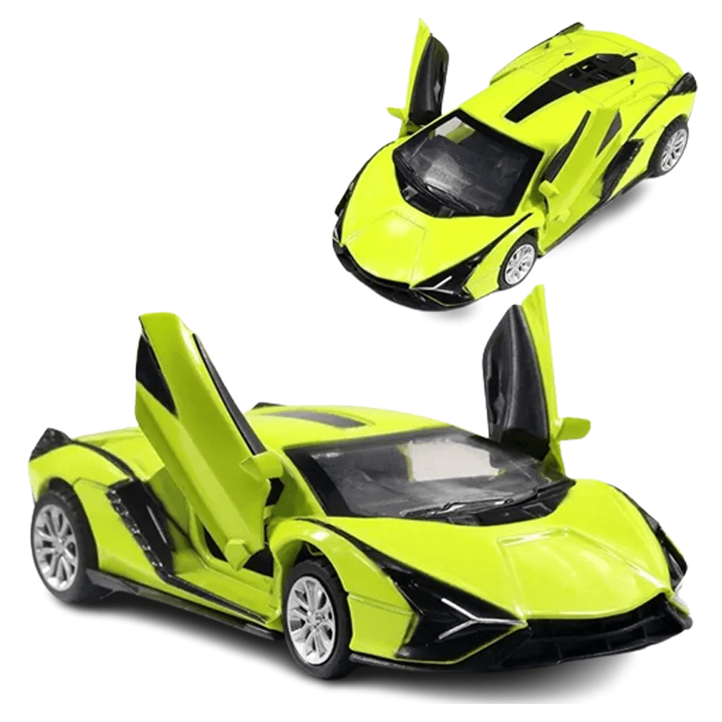 Diecast Sportbilmodell Leksak – Mini Racing Bil med Fällbar Struktur