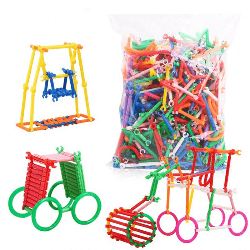 280 pcs Smart Puzzle Sticks - Building Blocks for Kids, 3D Puzzles and Educational Building Set, Creative Connecting and Construction Kit