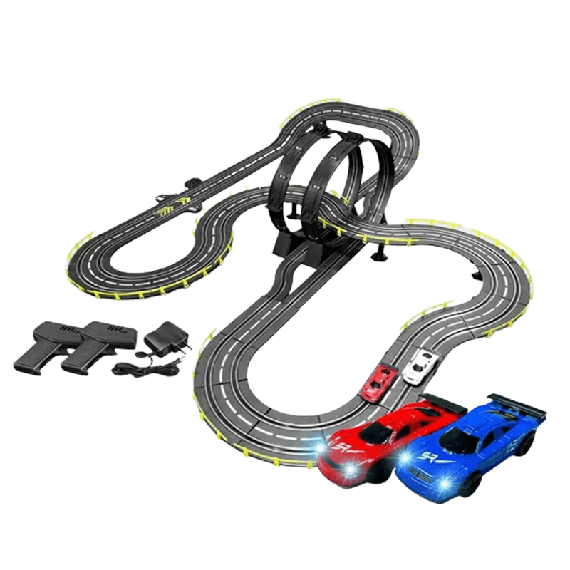 Stor RC Bilbana för Barn – Track Racing Leksak med Dubbel Tävling och Enkel Montering
