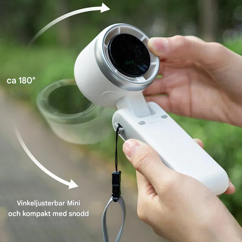 TurboBreeze - Handhållen Mini-turbofläkt för Resor och Vardagsbruk