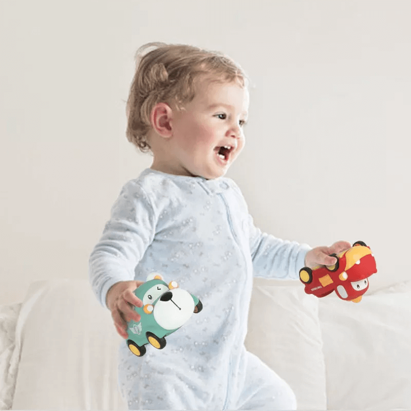 Mini Dragbakningsbil för Småbarn – Gummibilsdesign och Utbildande Lek