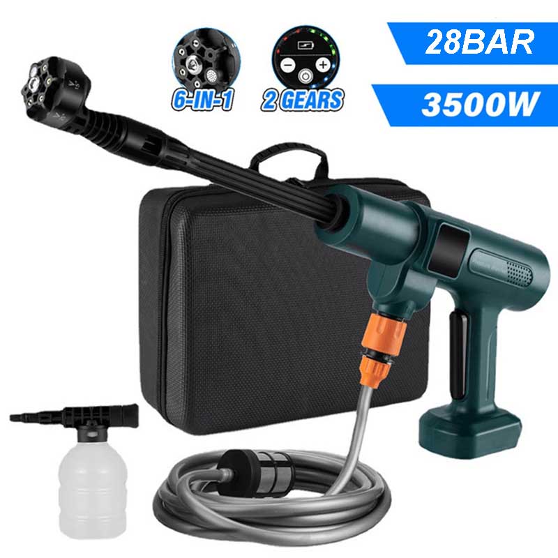 AquaJet Kraftfull Batteridriven Trådlös Högtryckstvätt 3500W 28 Bar