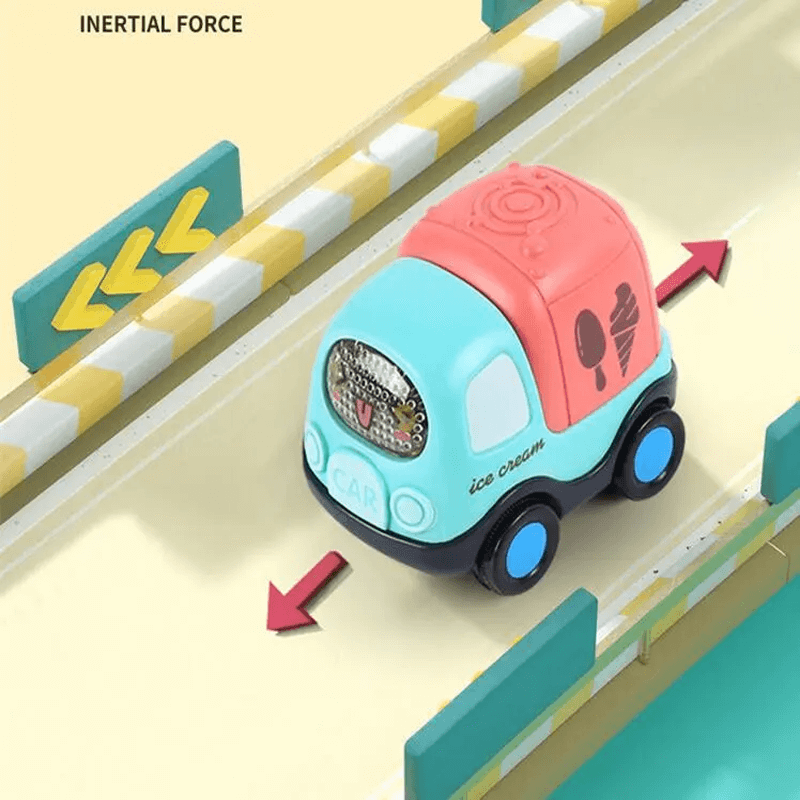 Mini Dragbakningsbil för Småbarn – Gummibilsdesign och Utbildande Lek