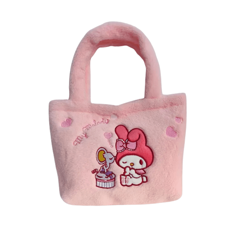 Sanrio Plyschväska – Bedårande Handväska med Cinnamoroll, Melody & Kuromi