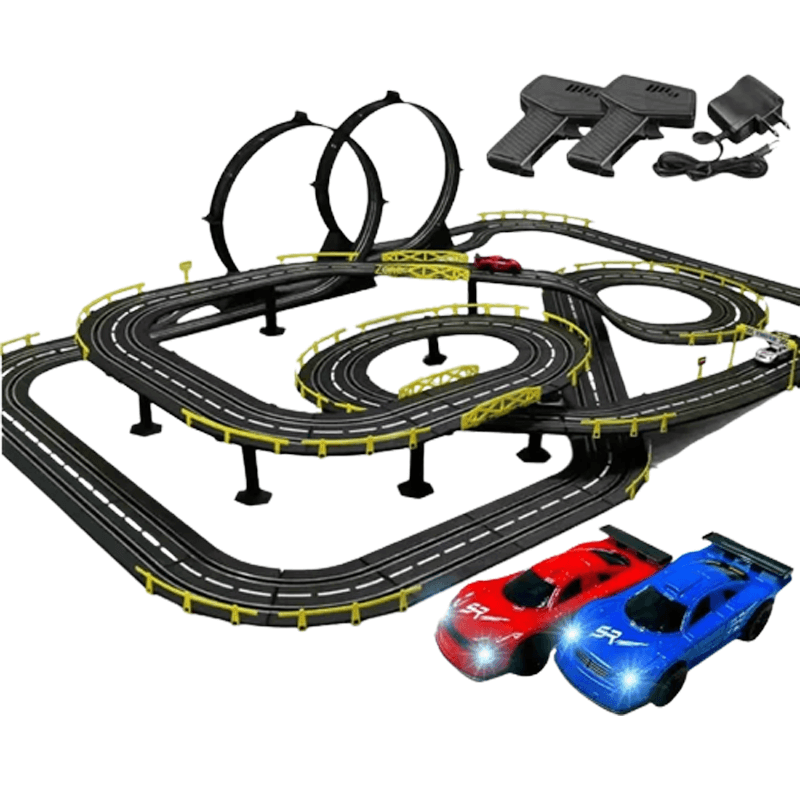 Stor RC Bilbana för Barn – Track Racing Leksak med Dubbel Tävling och Enkel Montering