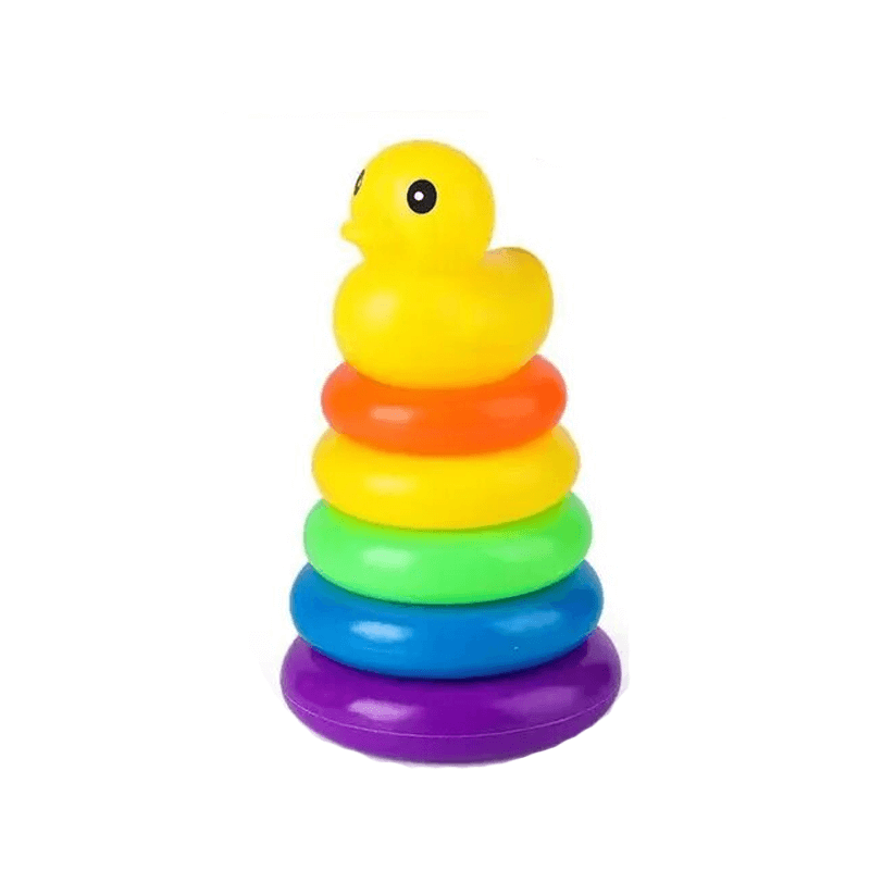 Stapelleksak Pyramidtorn för Bebisar – Utveckla Finmotorik och Kreativ Lek