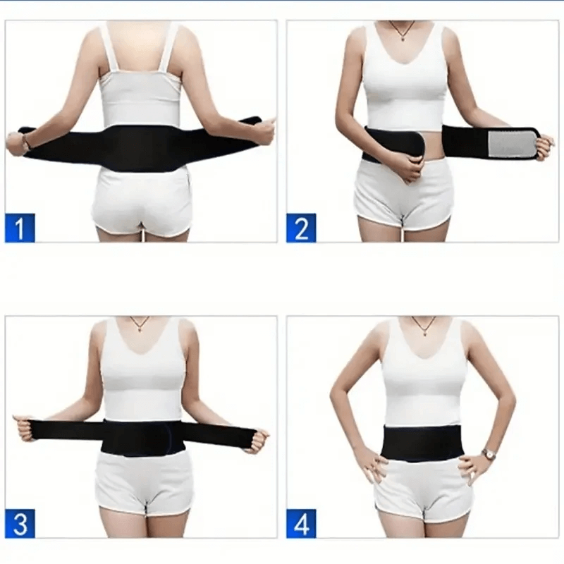 Justerbart Självvärmande Magnetterapi Korsryggstöd – Smärtlindrande Värmebälte för Ländrygg & Hållning