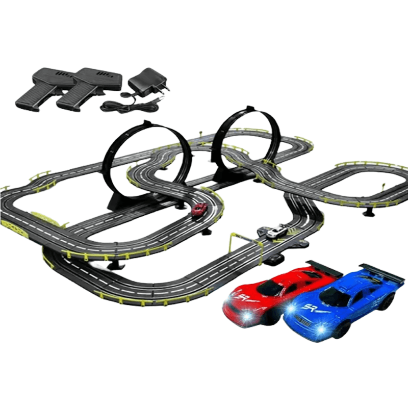 Stor RC Bilbana för Barn – Track Racing Leksak med Dubbel Tävling och Enkel Montering